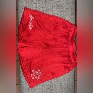 Red inaka power gym shorts